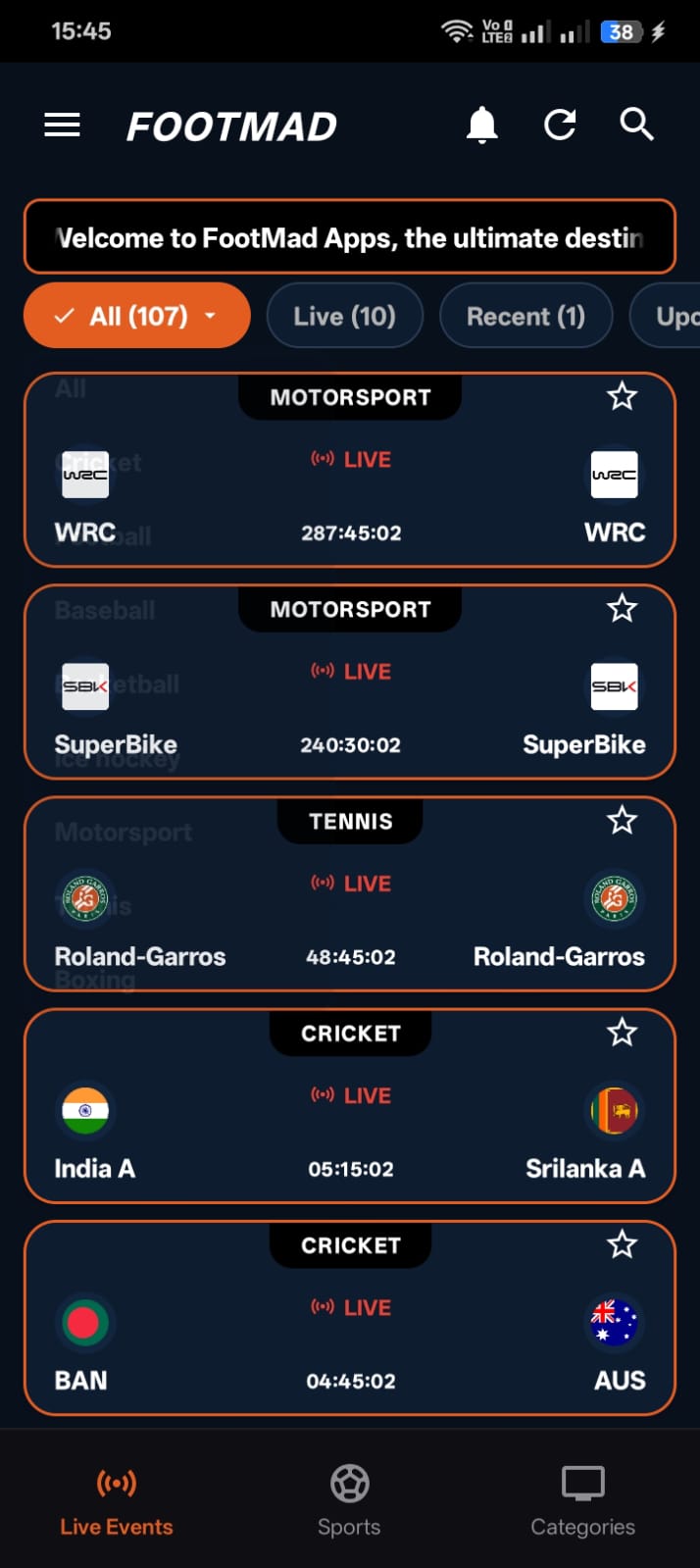 FootMad App Screen 3